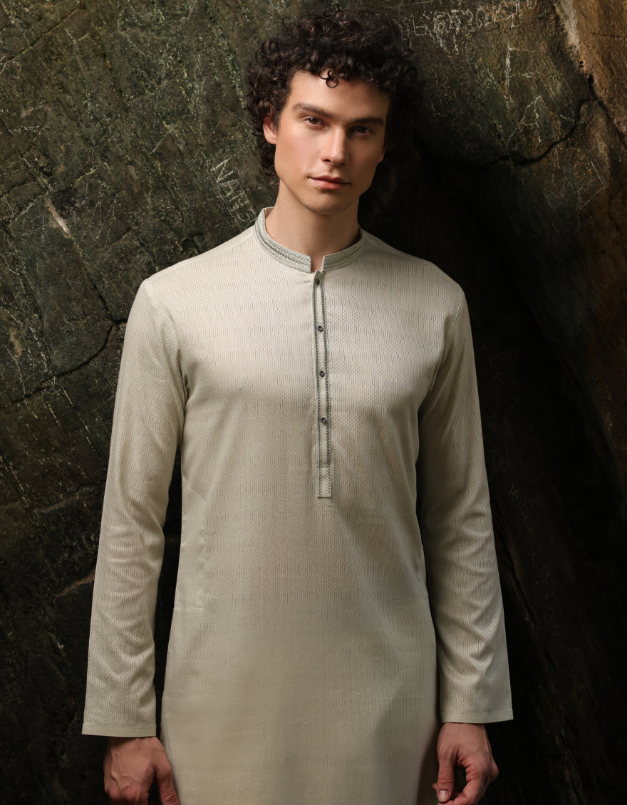 46487 APPLE GREEN COTTON KURTA | JJK-S-46487/S25/JJ9502-SF – J. Bangladesh
